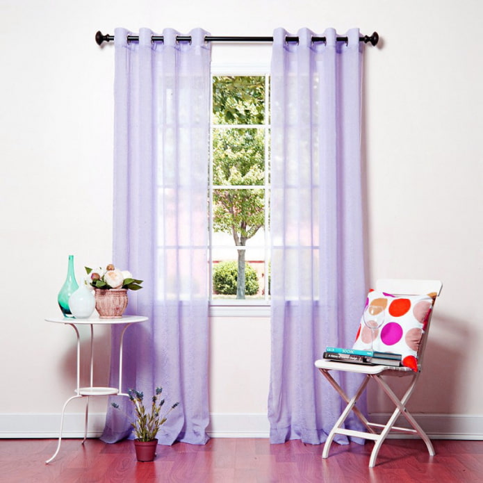 lilac curtains with eyelets