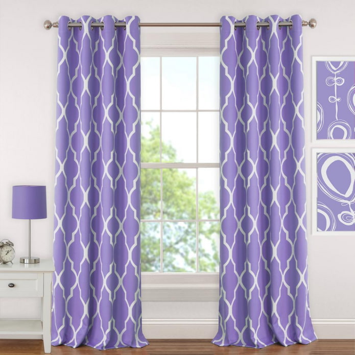lilac curtains with eyelets