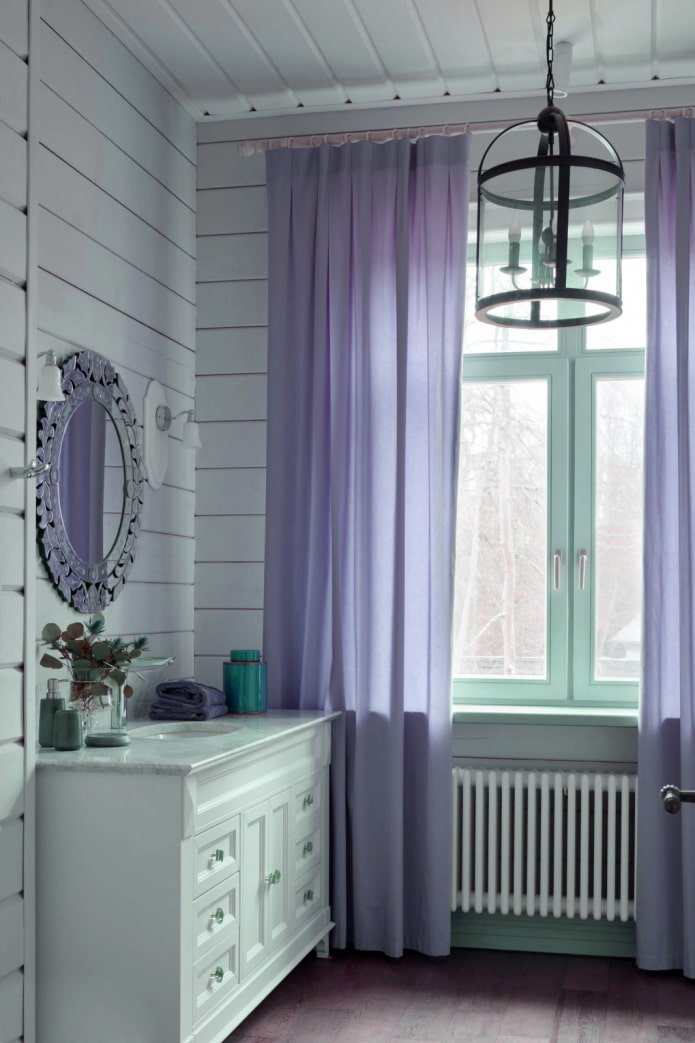 long lilac curtains