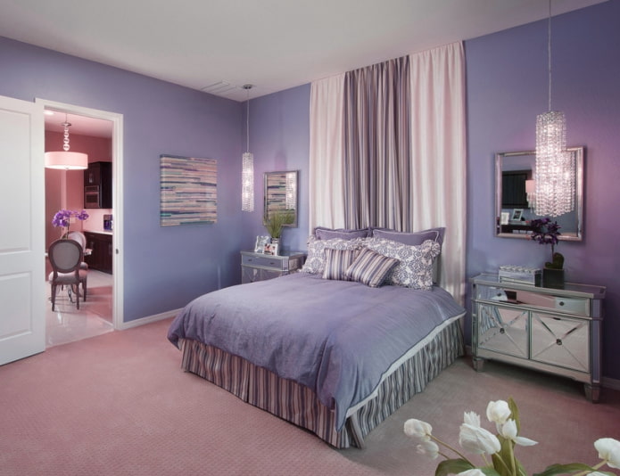 two-color curtains in the interior
