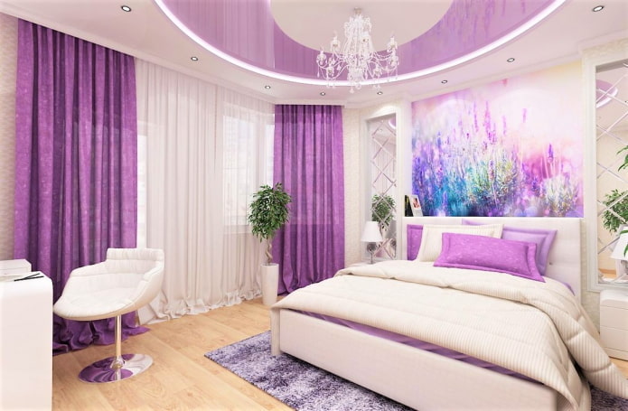 lilac round stretch ceiling
