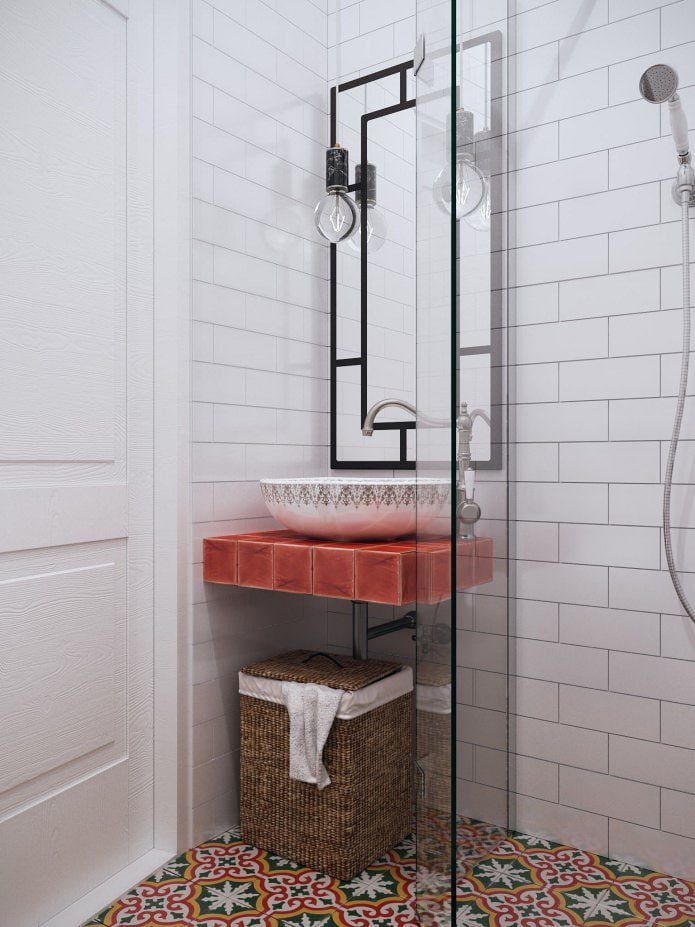 bathroom design with shower cabin