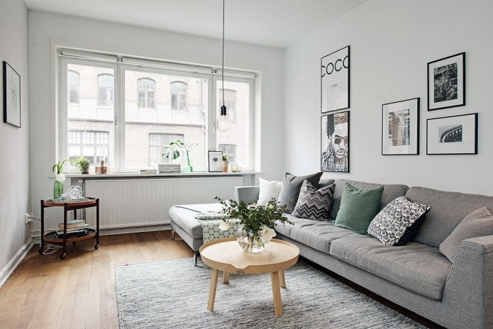 living room in Scandinavian style