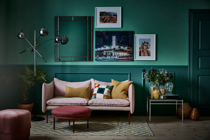 Emerald Scandinavian interior