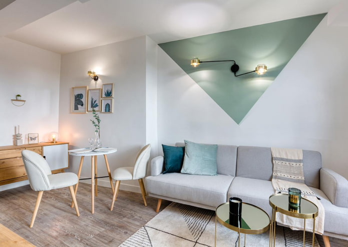 Living room in Scandi style