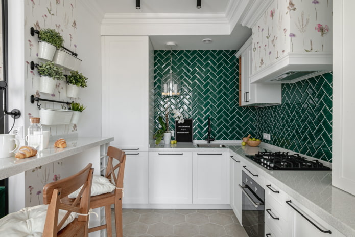 Apron in a Scandinavian kitchen