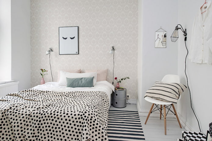accent wall made of wallpaper