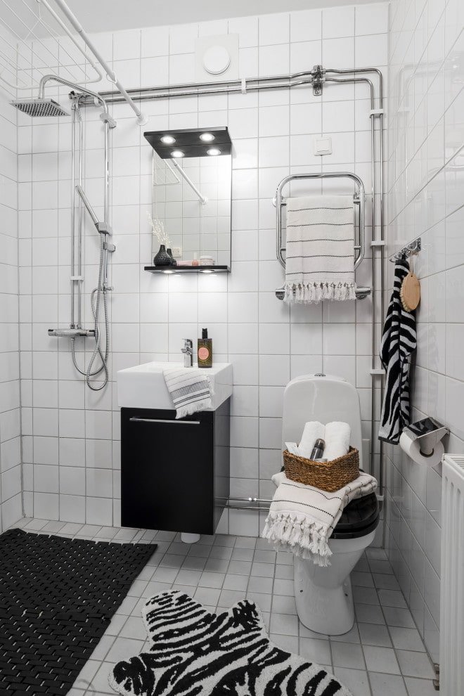 Bathroom in Scandinavian style