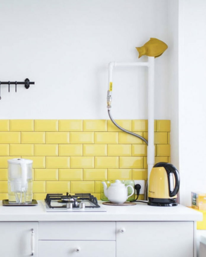pipe decor in the kitchen