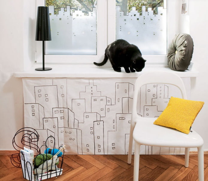 Fabric for masking radiator