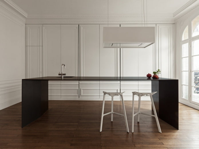 invisible kitchen with an island