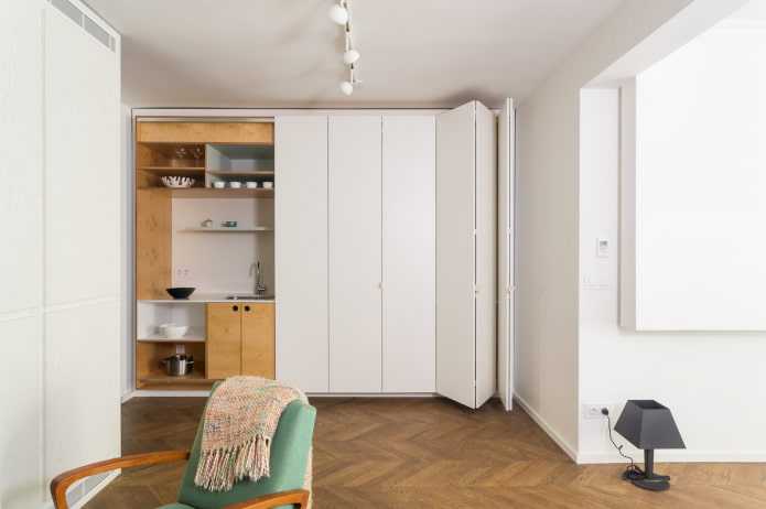 invisible kitchen in the living room