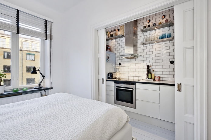 kitchen near bedroom