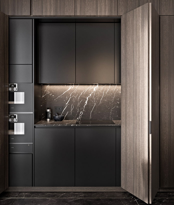 hidden kitchen set