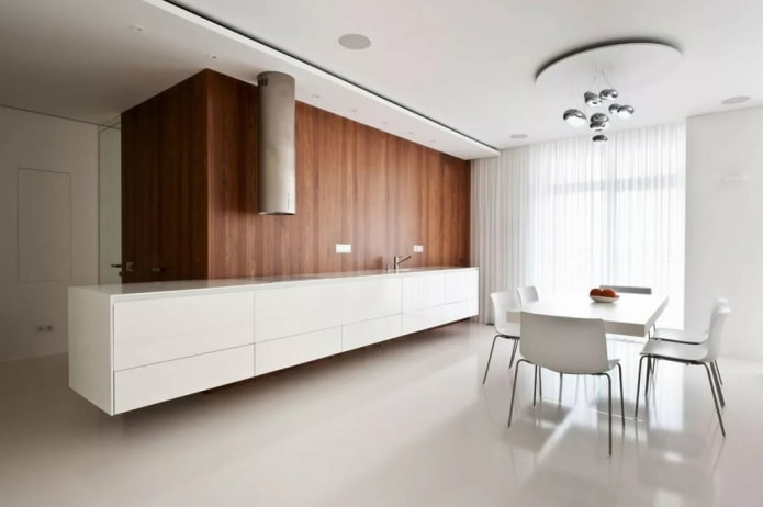 kitchen without upper cabinets