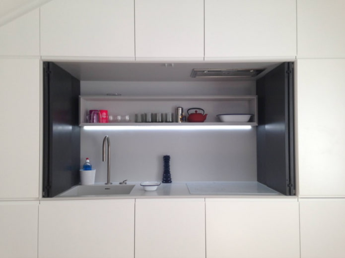 hidden kitchen countertop