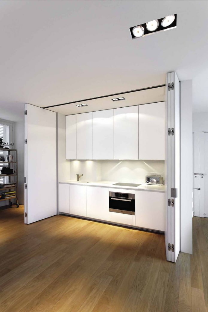 backlighting in an invisible kitchen
