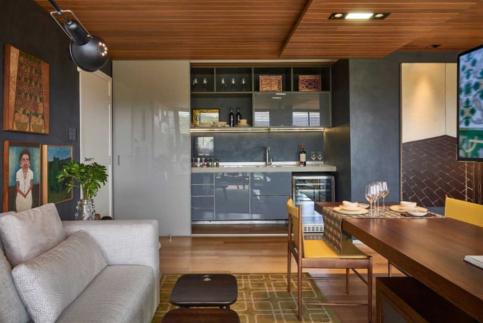dark studio apartment