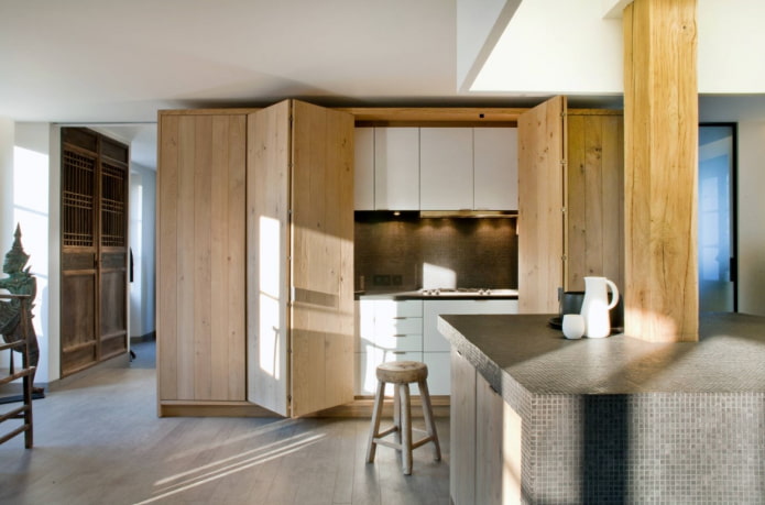 invisible kitchen with an island
