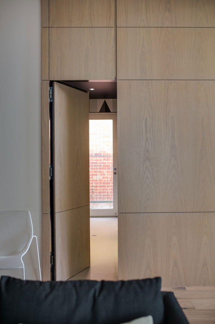 wooden hidden door