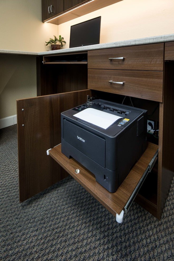 Printer in the desk