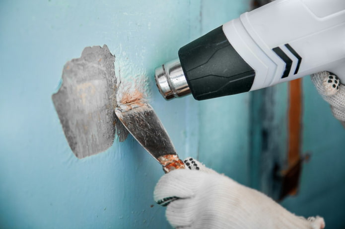 remove paint with a hair dryer