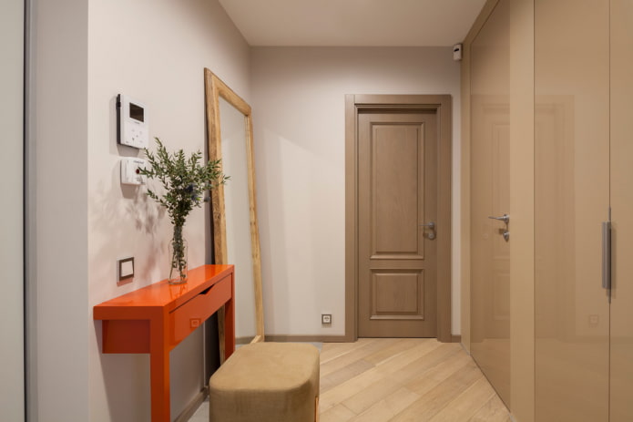 monochrome doors and floor in the interior