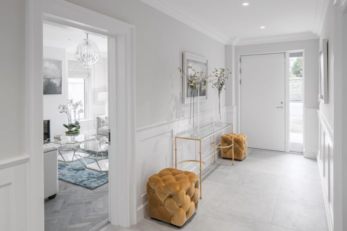 monochrome doors and floor in the interior