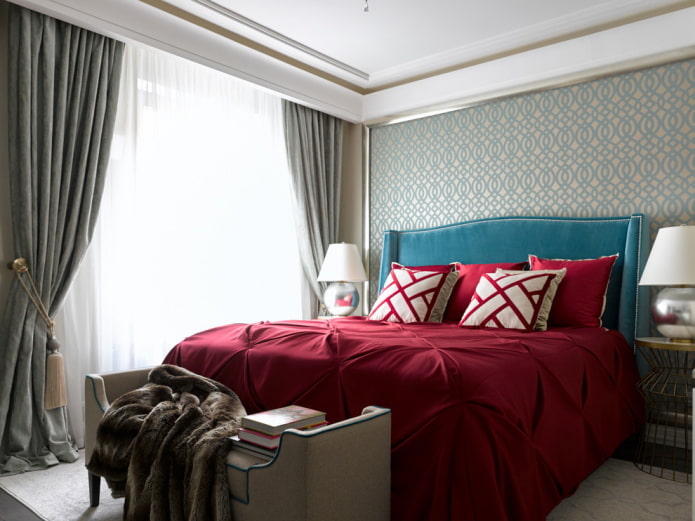 Bright cherry bedspread
