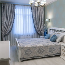 Rules for combining curtains and bedspreads in the bedroom-7