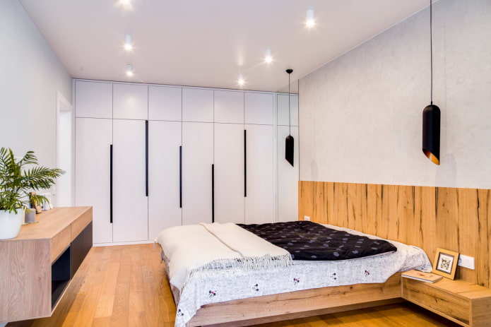 White, black and wood