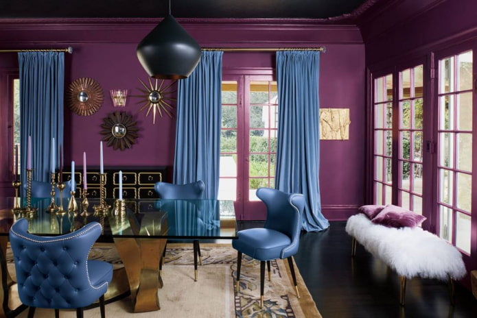 blue and purple combination
