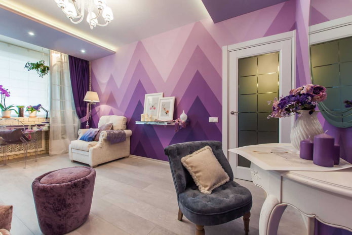 lilac in the interior