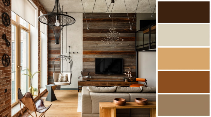 Grey-brown living room 