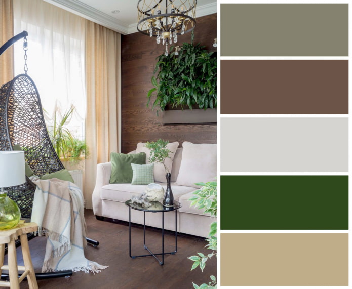 Green and brown
