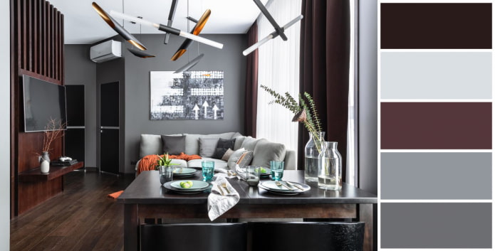 Eggplant and gray