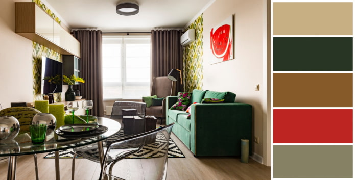 Living room in rich shades
