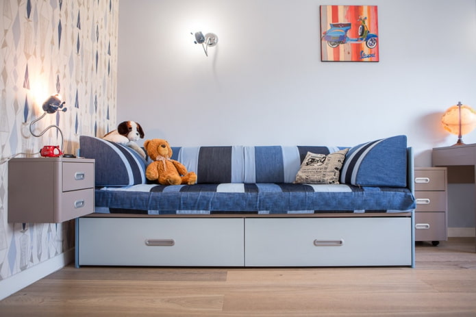 sofa in the interior of a children's room