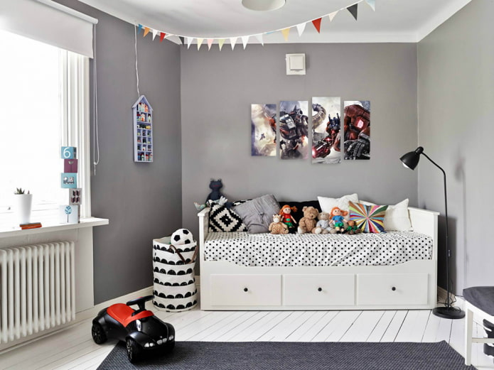 sofa in a Scandinavian style interior