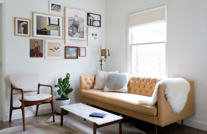 sofa in the living room interior