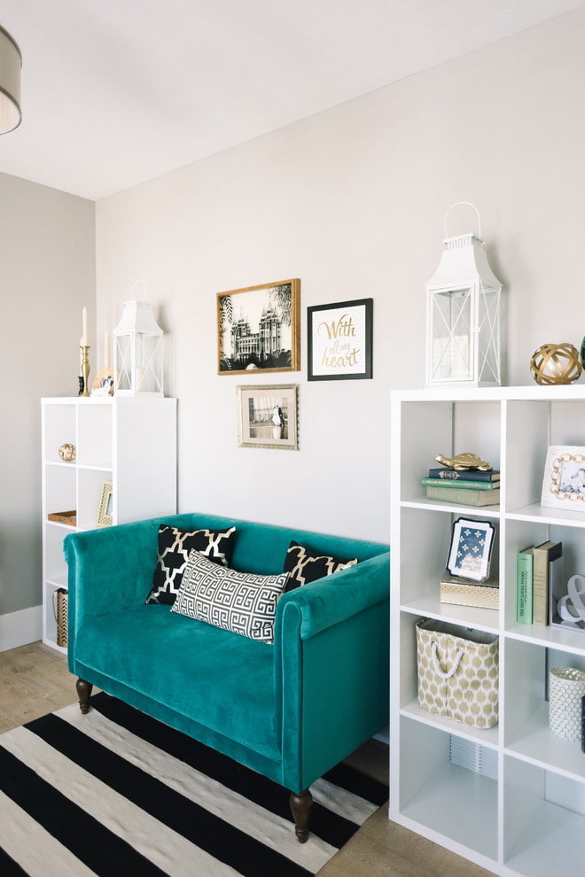 small sofa in the interior