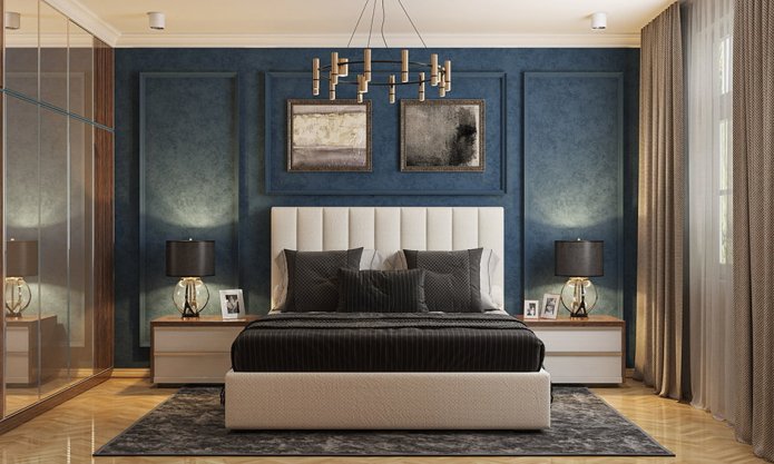 neoclassical style bed