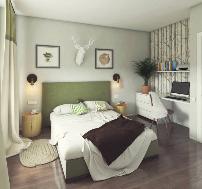 bedroom design 13 sq. m.