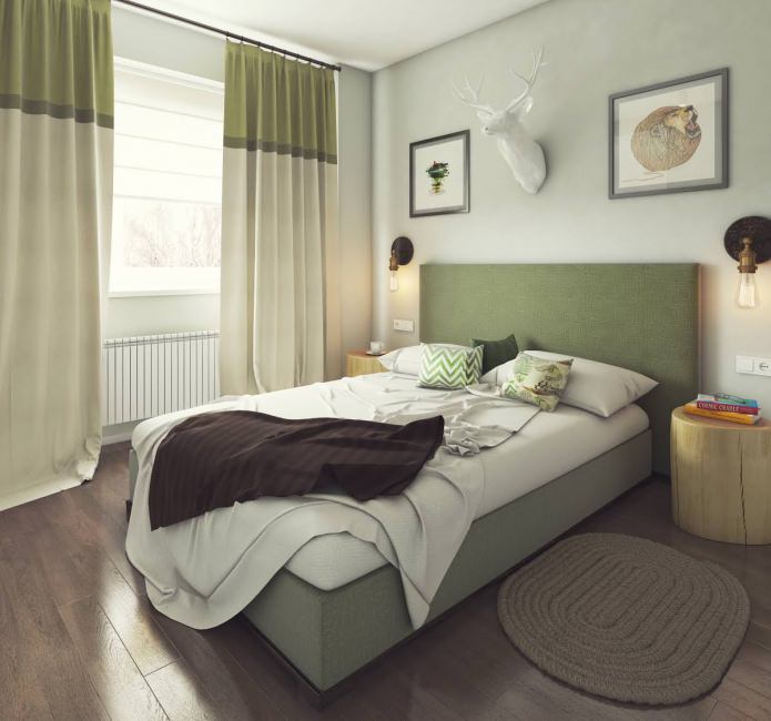 bedroom design 13 sq. m.