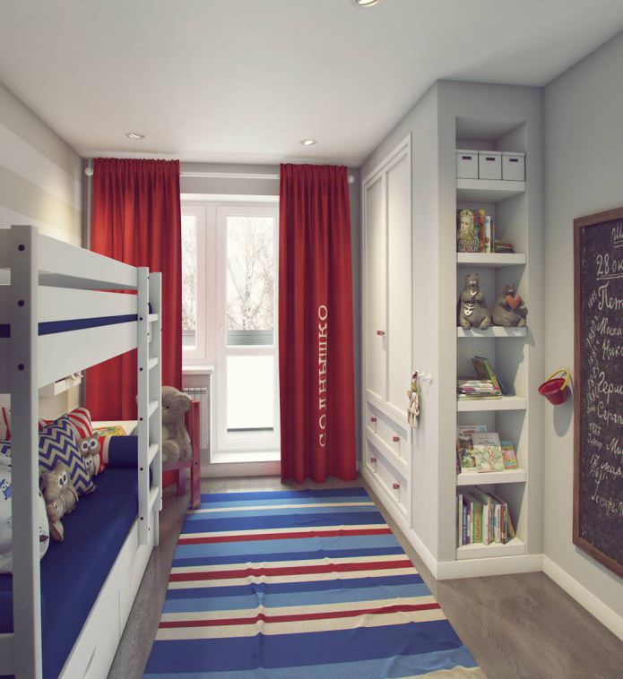 children's room design 9.5 sq. m.