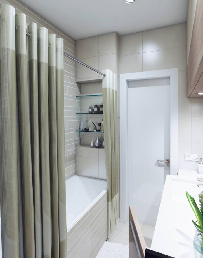 bathroom design 3.2 sq. m.