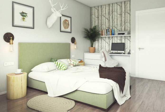 bedroom design 13 sq. m.
