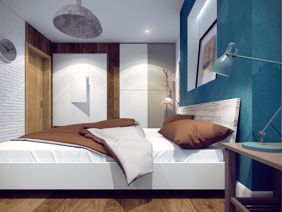 bedroom in a two-room apartment