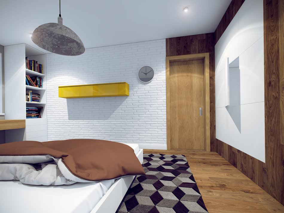 bedroom in a two-room apartment