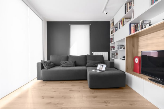 dark gray sofa